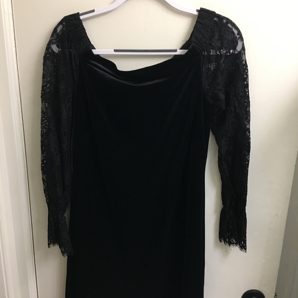 Black off the shoulder dress from WHBM